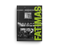 Book cover with black and white photos and green text on a white background